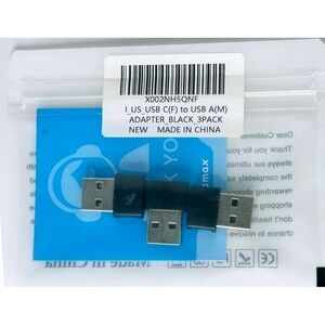 Unbranded USB C Female to USB A Male Adapter 3 Pack Black Universal Dongle